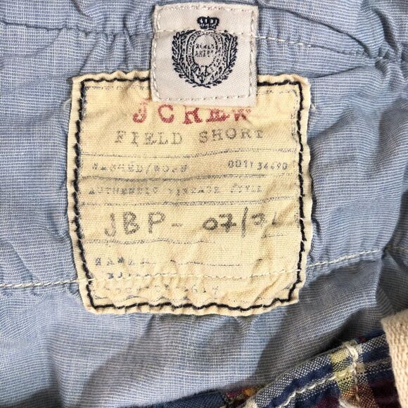 J. Crew Shorts Mens 35 Plaid Chino Drawstring Flat Front Preppy Outdoor Casual - Picture 5 of 9